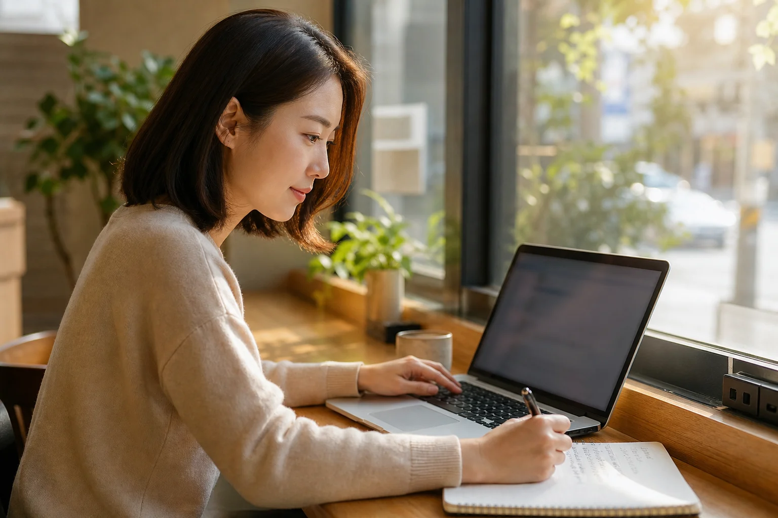 치과 블로그 마케팅 실행 과정을 검토하는 장면